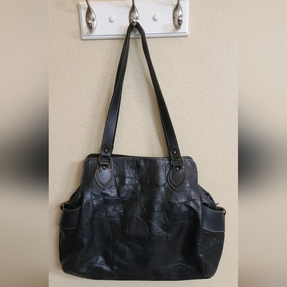 Roberto Mengoni/Vera Pelle Black Italian Shoulder Bag